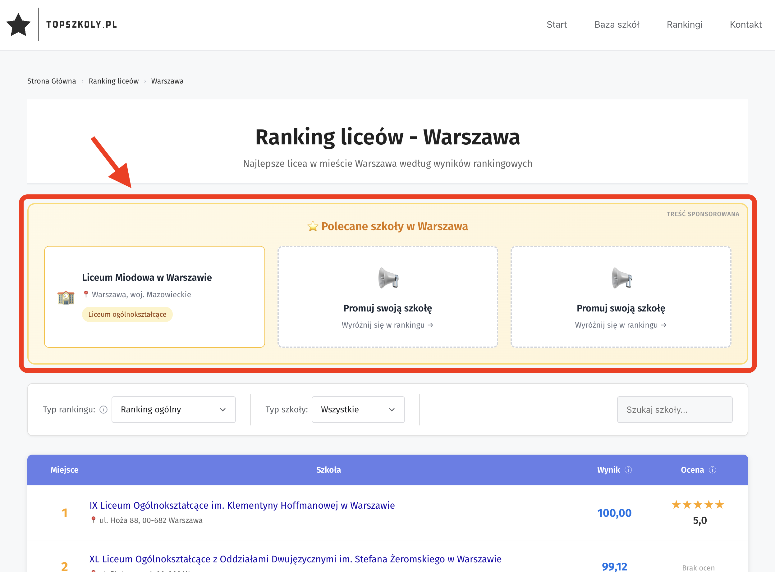 ⭐ Promocja wizytówki szkoły